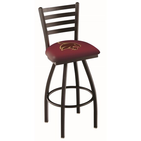 30 Blk Wrinkle Texas State Swivel Bar Stool,Ladder Back